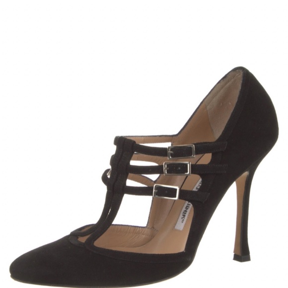 Manolo Blahnik Suede Pumps - Picture 1 of 5